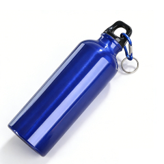 20 Oz Lightweight Aluminum Sports Bottle with Screw-On Lid and Carabiner
