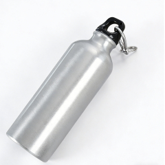 20 Oz Lightweight Aluminum Sports Bottle with Screw-On Lid and Carabiner