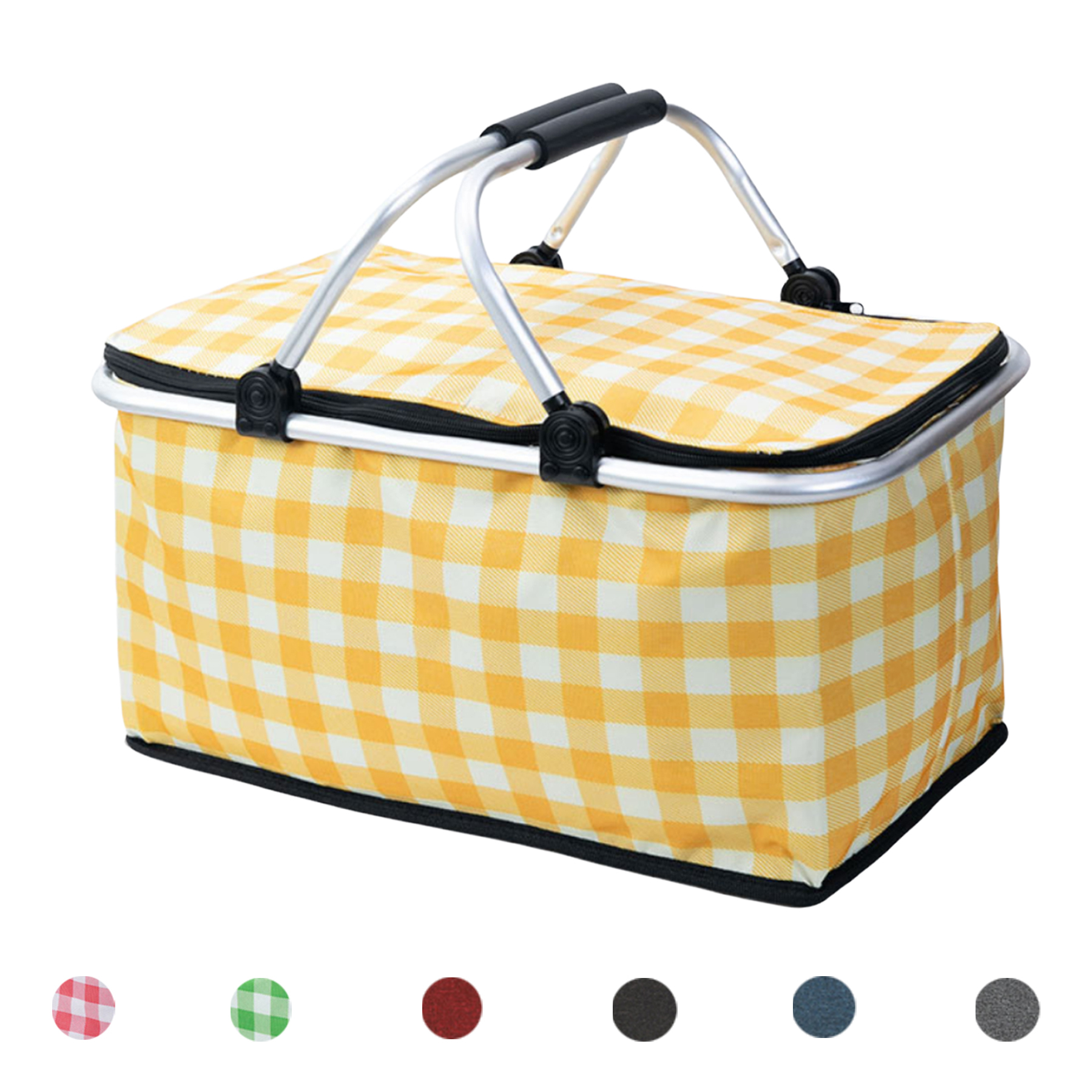 Foldable Insulated Picnic Basket Cooler