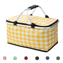 Foldable Insulated Picnic Basket Cooler
