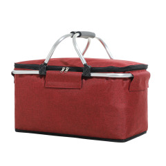 Foldable Insulated Picnic Basket Cooler