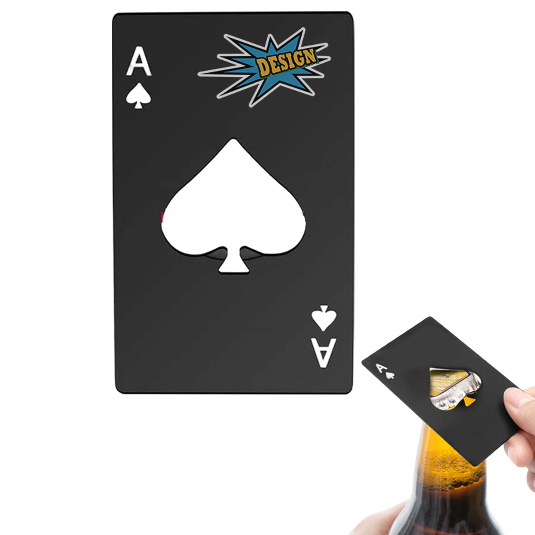 Black Spade Ace Bottle Opener