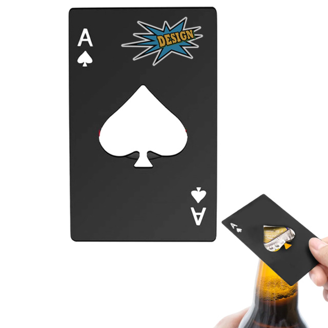Black Spade Ace Bottle Opener