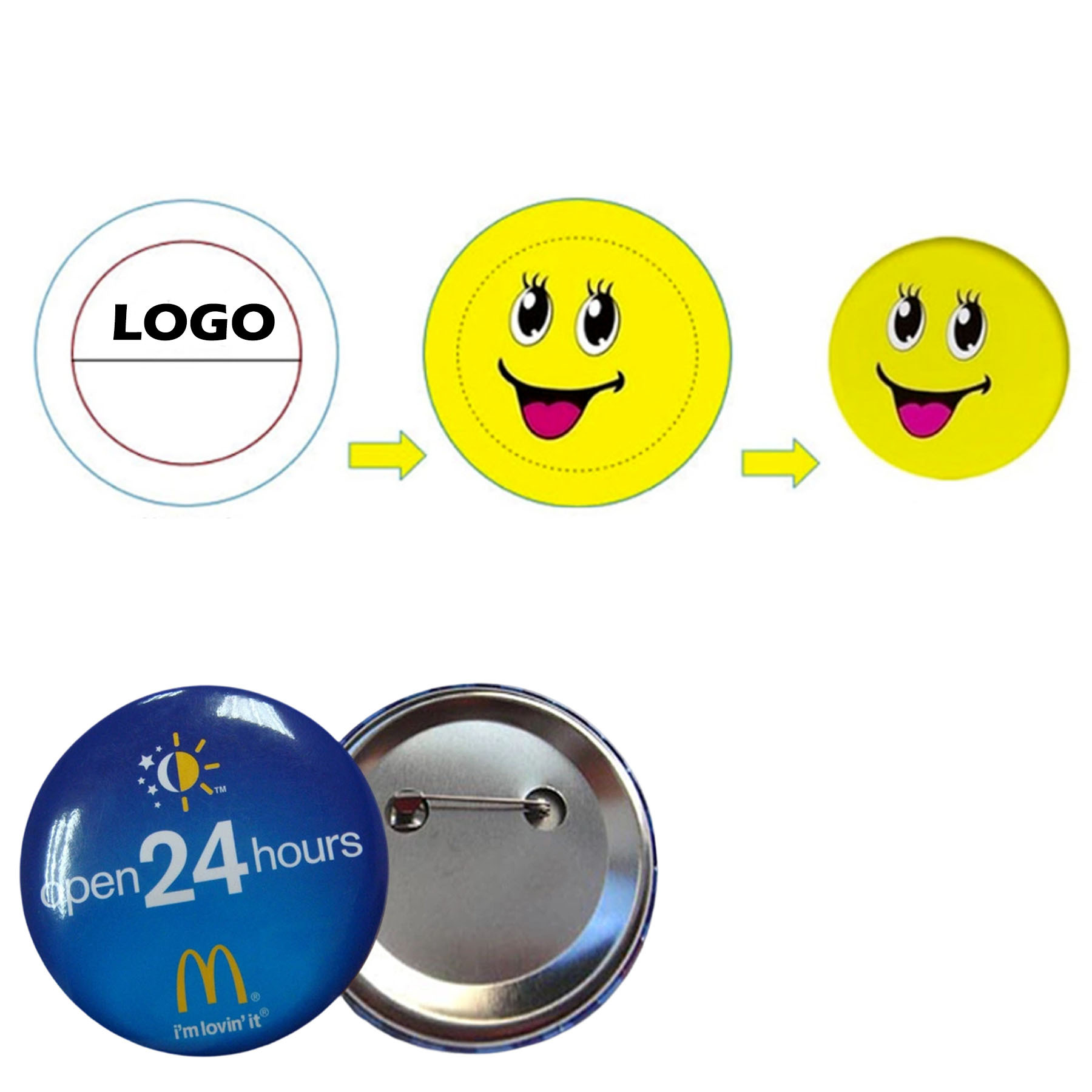 Tinplate Advertising Logo Badge