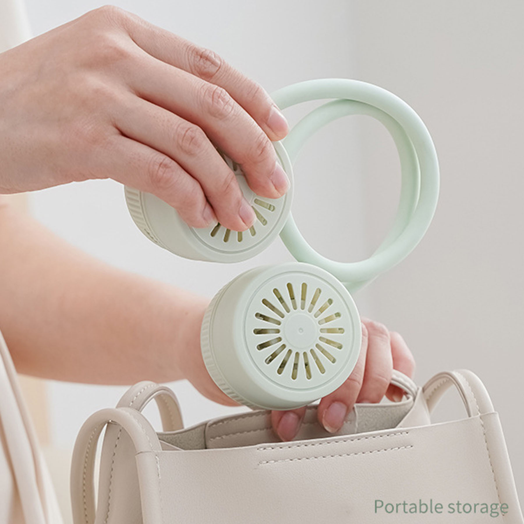 Foldable Bladeless Small Neck-Hanging Fan