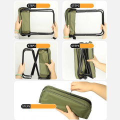 2-in-1 Collapsible Camping Chair With Carry Bag