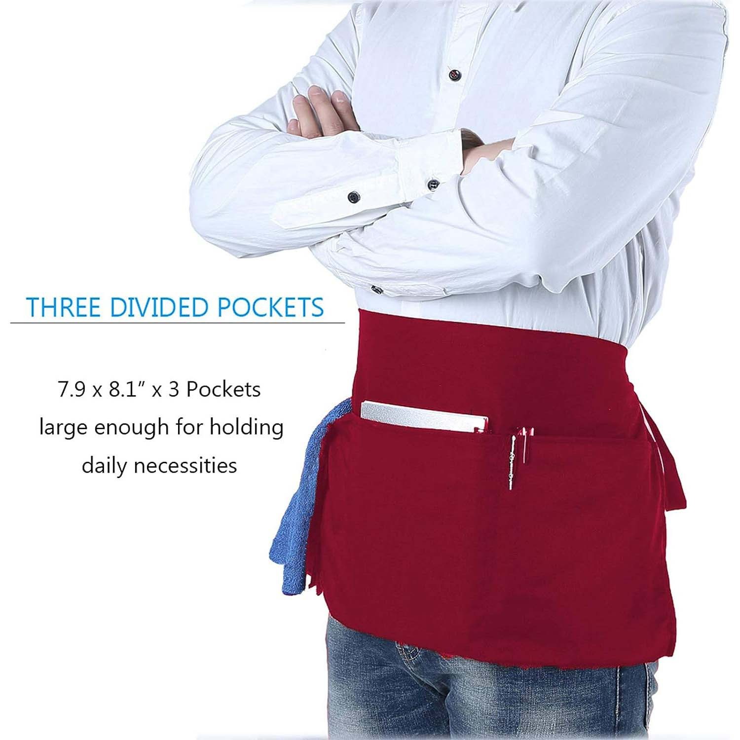 Professional Restaurant Apron with Logo and Multiple Pockets