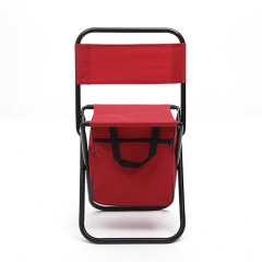 Portable Folding Chair with Built-in Cooler and Storage Pockets