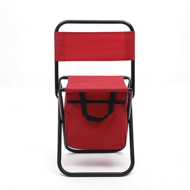 Portable Folding Chair with Built-in Cooler and Storage Pockets