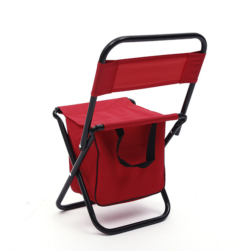 Portable Folding Chair with Built-in Cooler and Storage Pockets