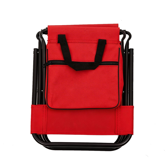 Portable Folding Chair with Built-in Cooler and Storage Pockets