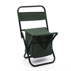 Portable Folding Chair with Built-in Cooler and Storage Pockets
