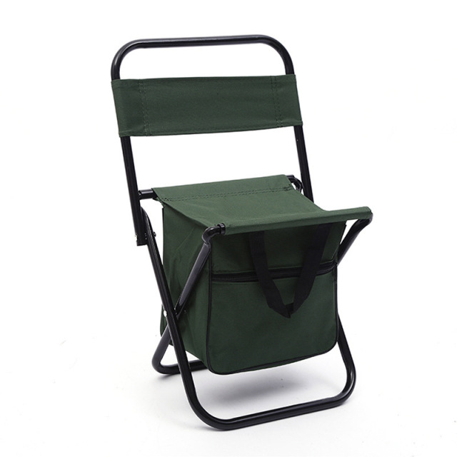 Portable Folding Chair with Built-in Cooler and Storage Pockets