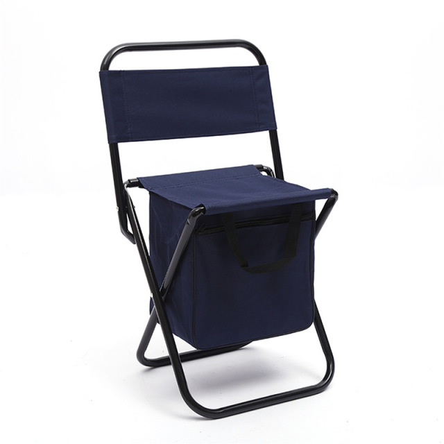 Portable Folding Chair with Built-in Cooler and Storage Pockets