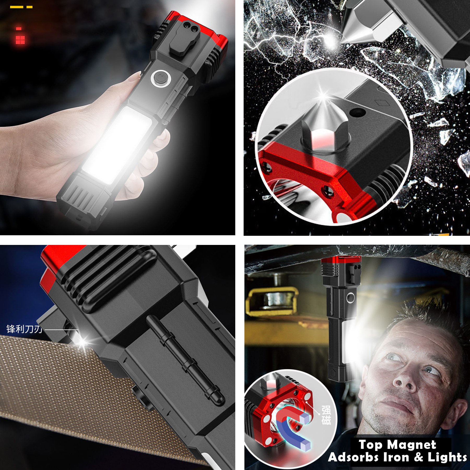 Multifunctional Magnetic LED Flashlight