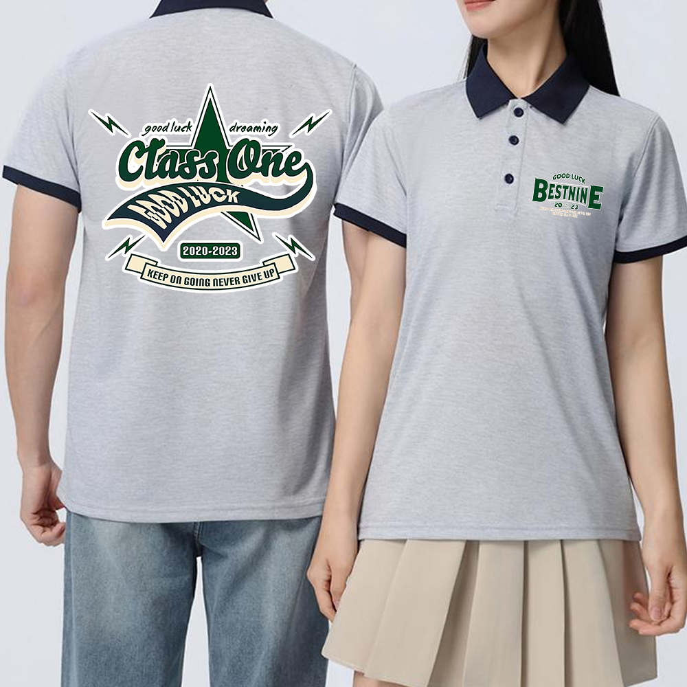 Raglan Sleeve Color Block Polo Shirt