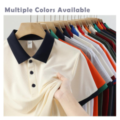 Raglan Sleeve Color Block Polo Shirt