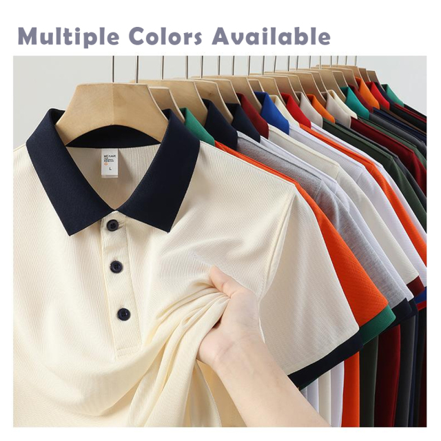 Raglan Sleeve Color Block Polo Shirt