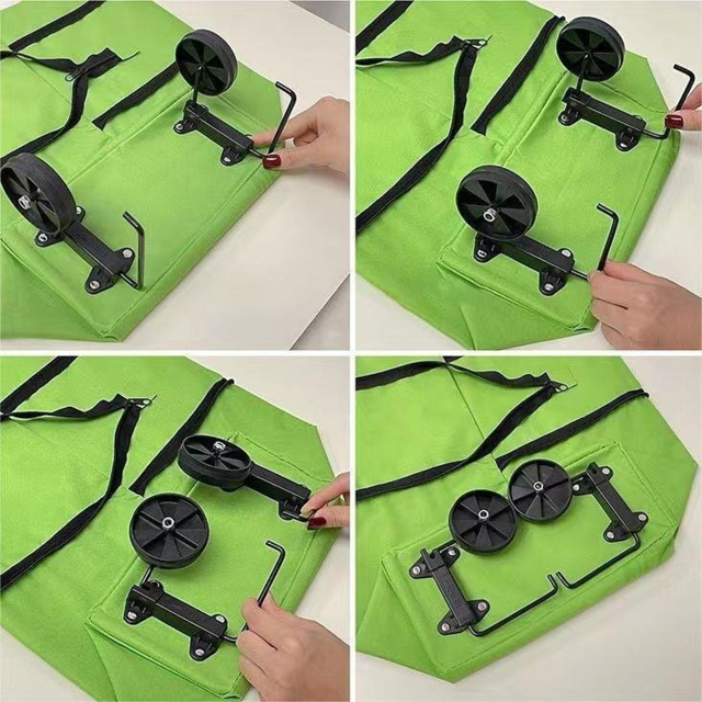 Foldable Wheeled Shopping Tote Bag