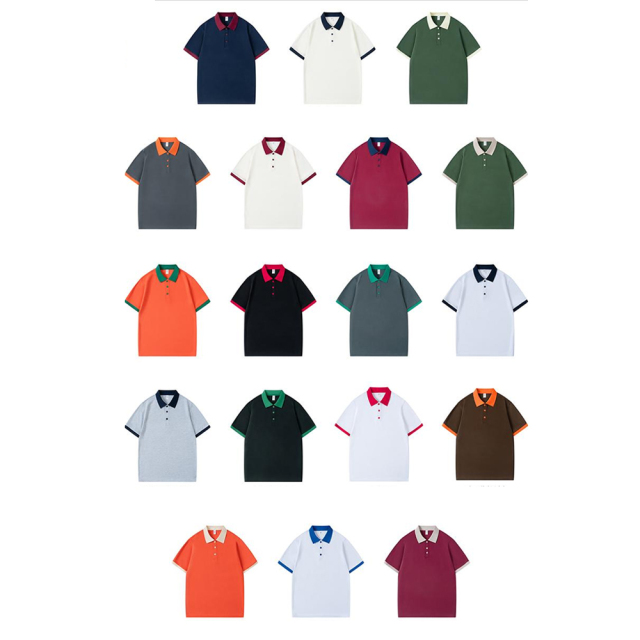 Raglan Sleeve Color Block Polo Shirt