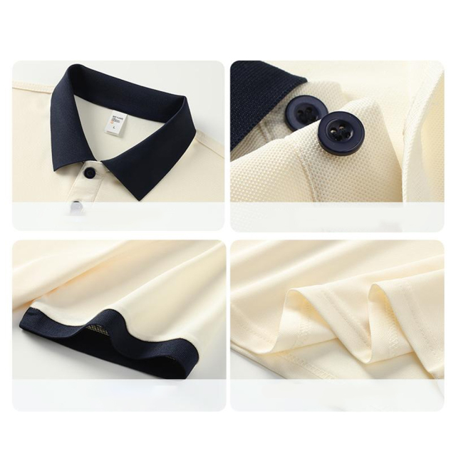 Raglan Sleeve Color Block Polo Shirt