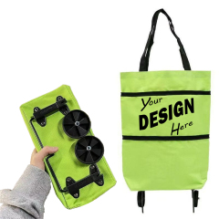 Foldable Wheeled Shopping Tote Bag