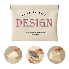Self-Closing Cosmetic Bag