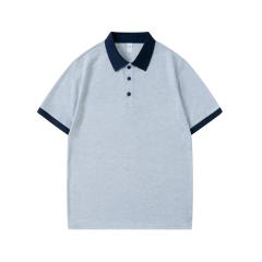 Raglan Sleeve Color Block Polo Shirt