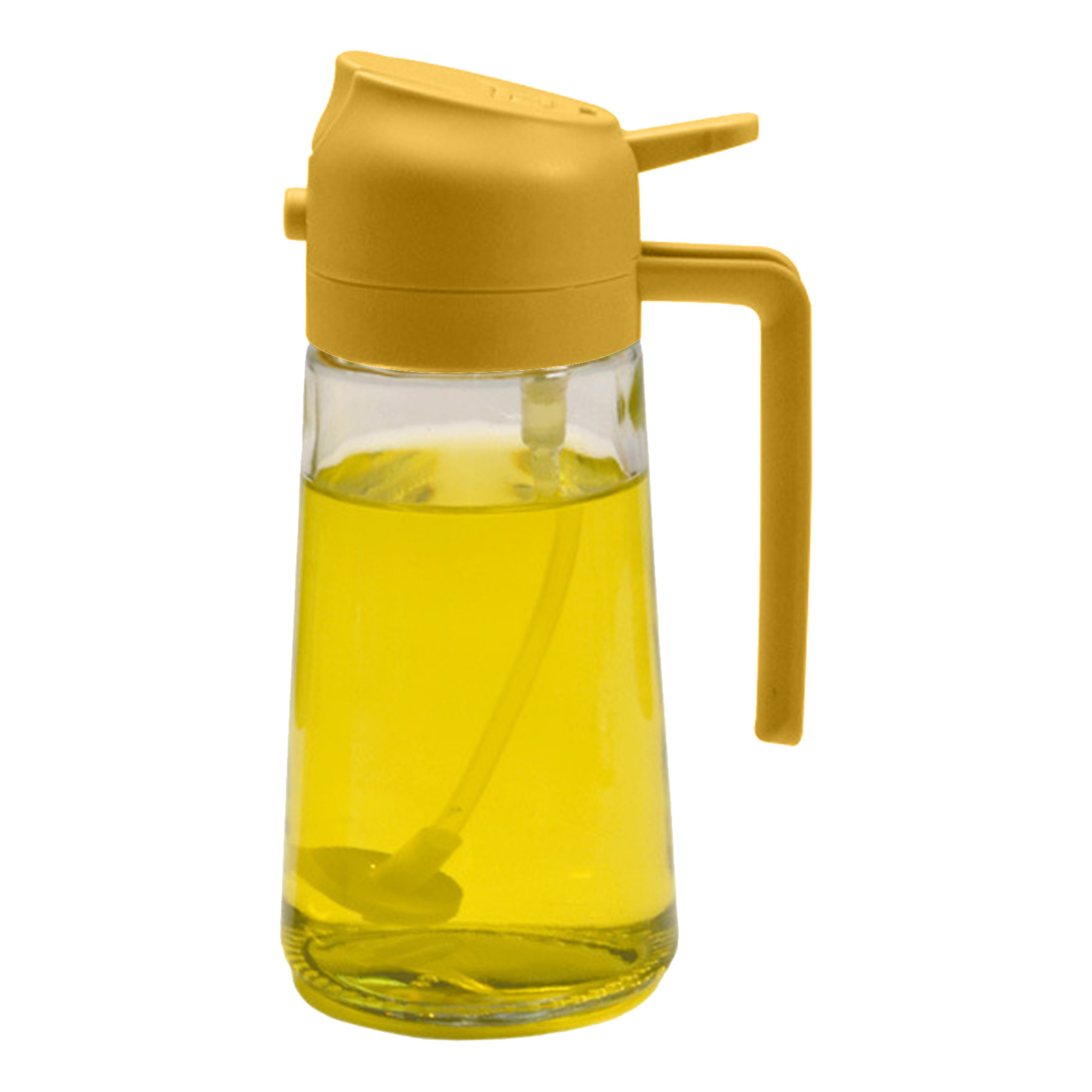 16-oz Glass Oil Sprayer and Oil Dispenser with Automatic Flip-Top Oil Bottle