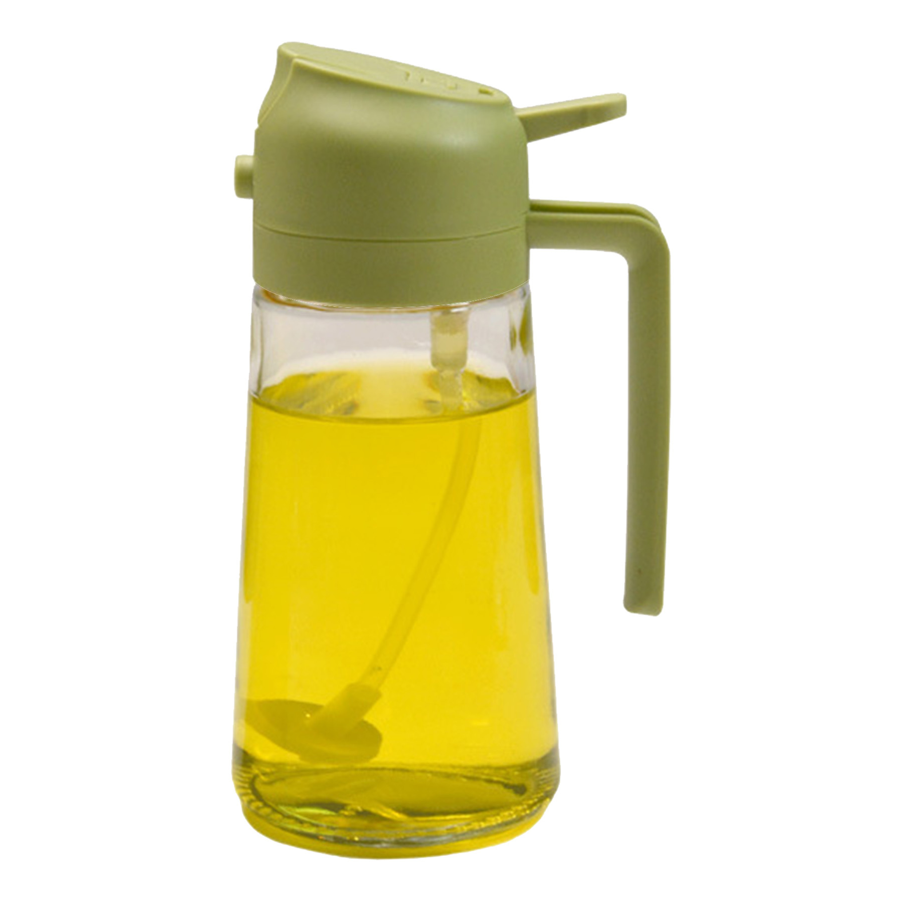 16-oz Glass Oil Sprayer and Oil Dispenser with Automatic Flip-Top Oil Bottle