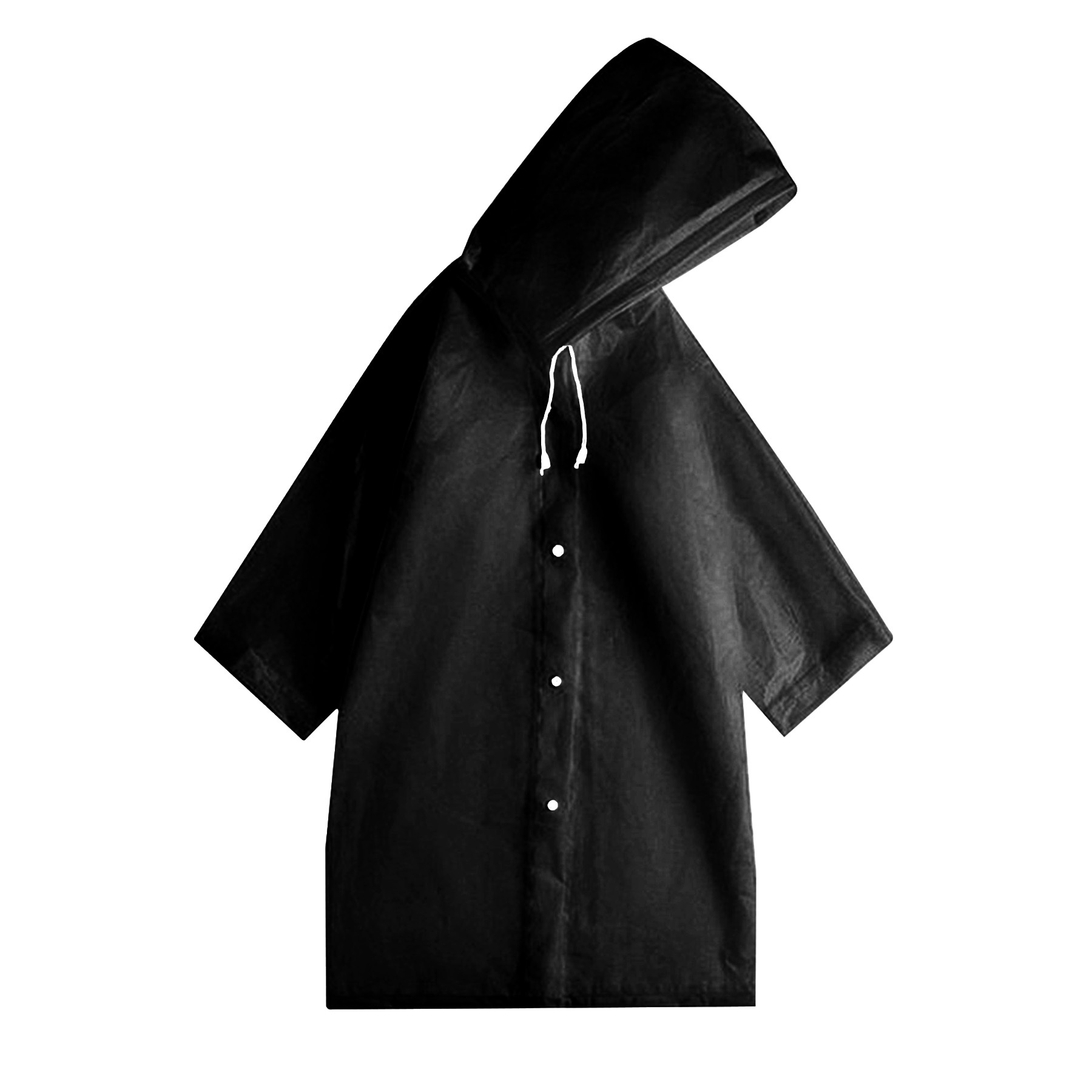 Reusable Thickened EVA Waterproof Hooded Rain Poncho