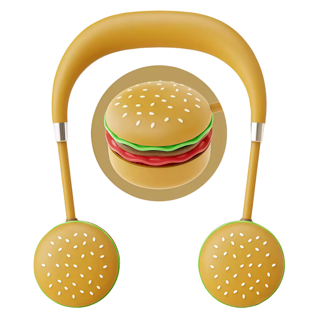 USB Neck-Worn Hamburger Fan