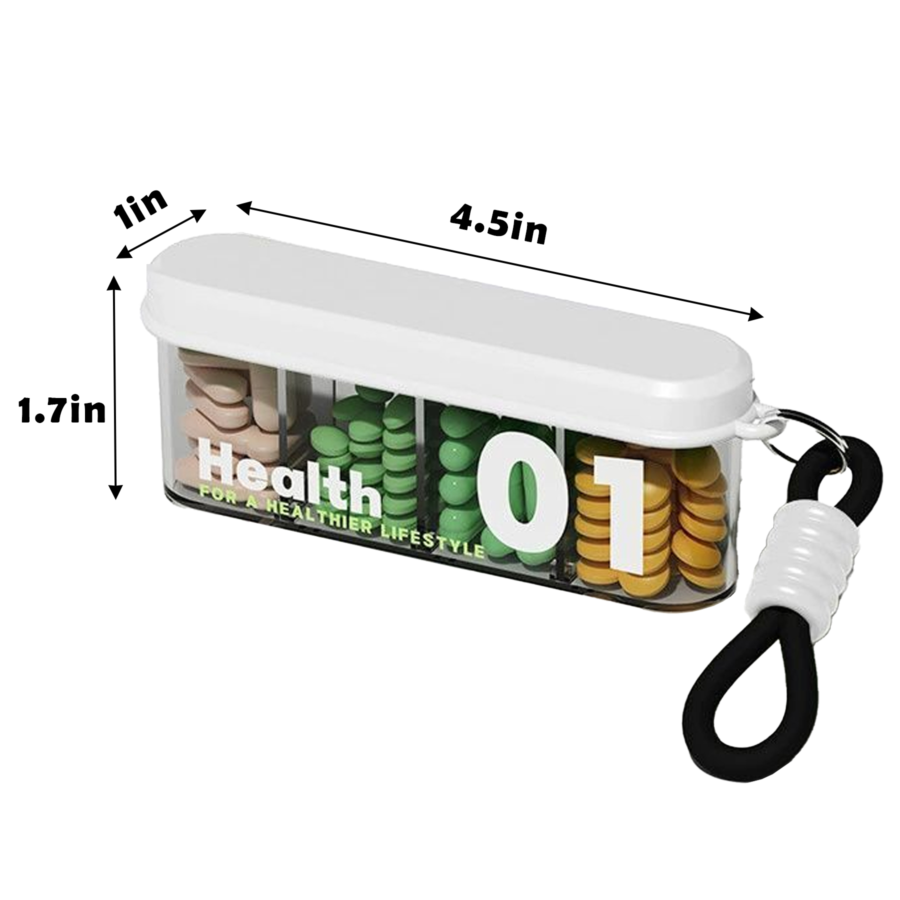 Weekly 7-Day Pill Case with Handle for Travel