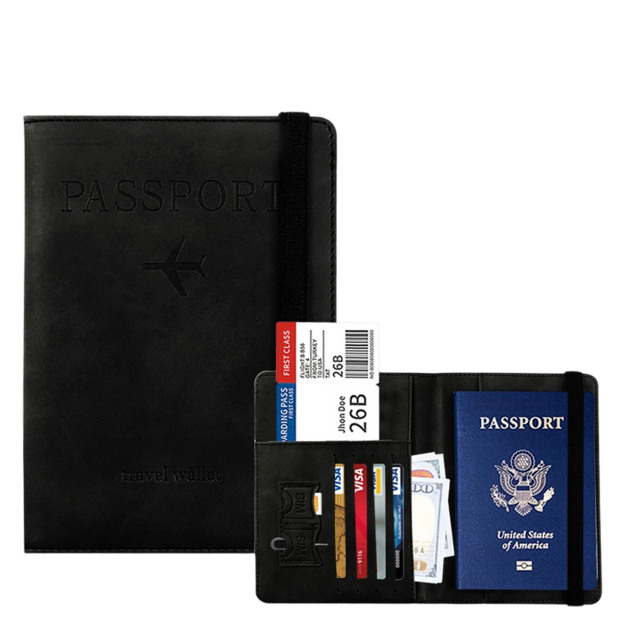 PU Leather Passport and Document Holder
