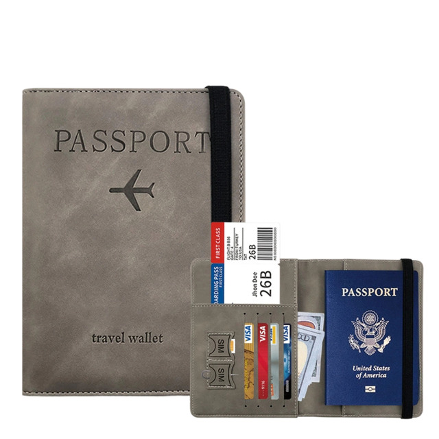 PU Leather Passport and Document Holder