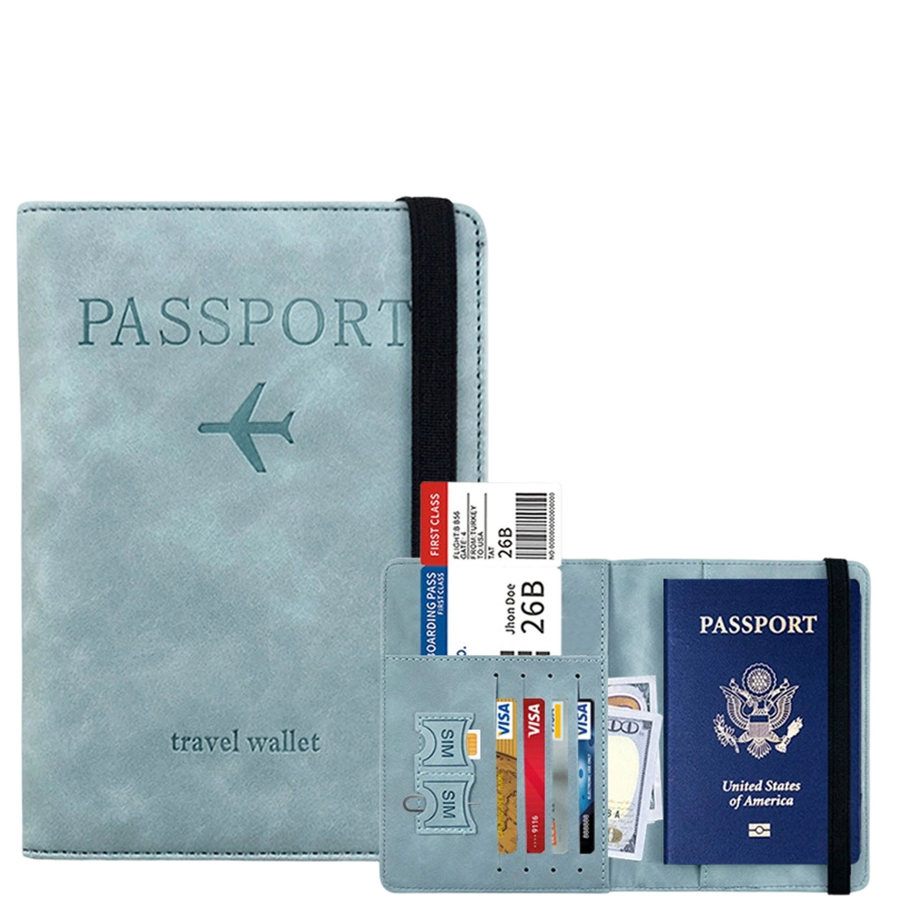 PU Leather Passport and Document Holder