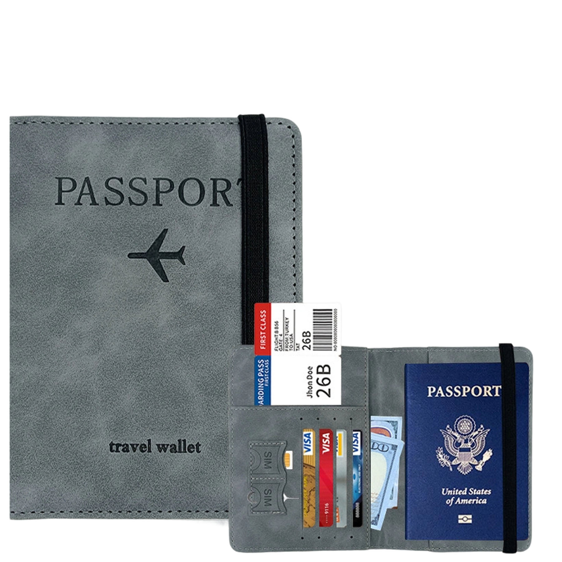 PU Leather Passport and Document Holder