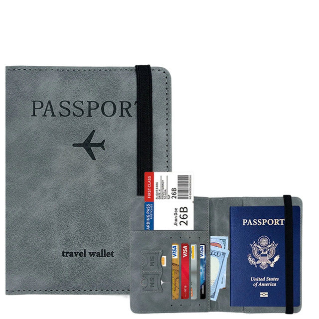 PU Leather Passport and Document Holder