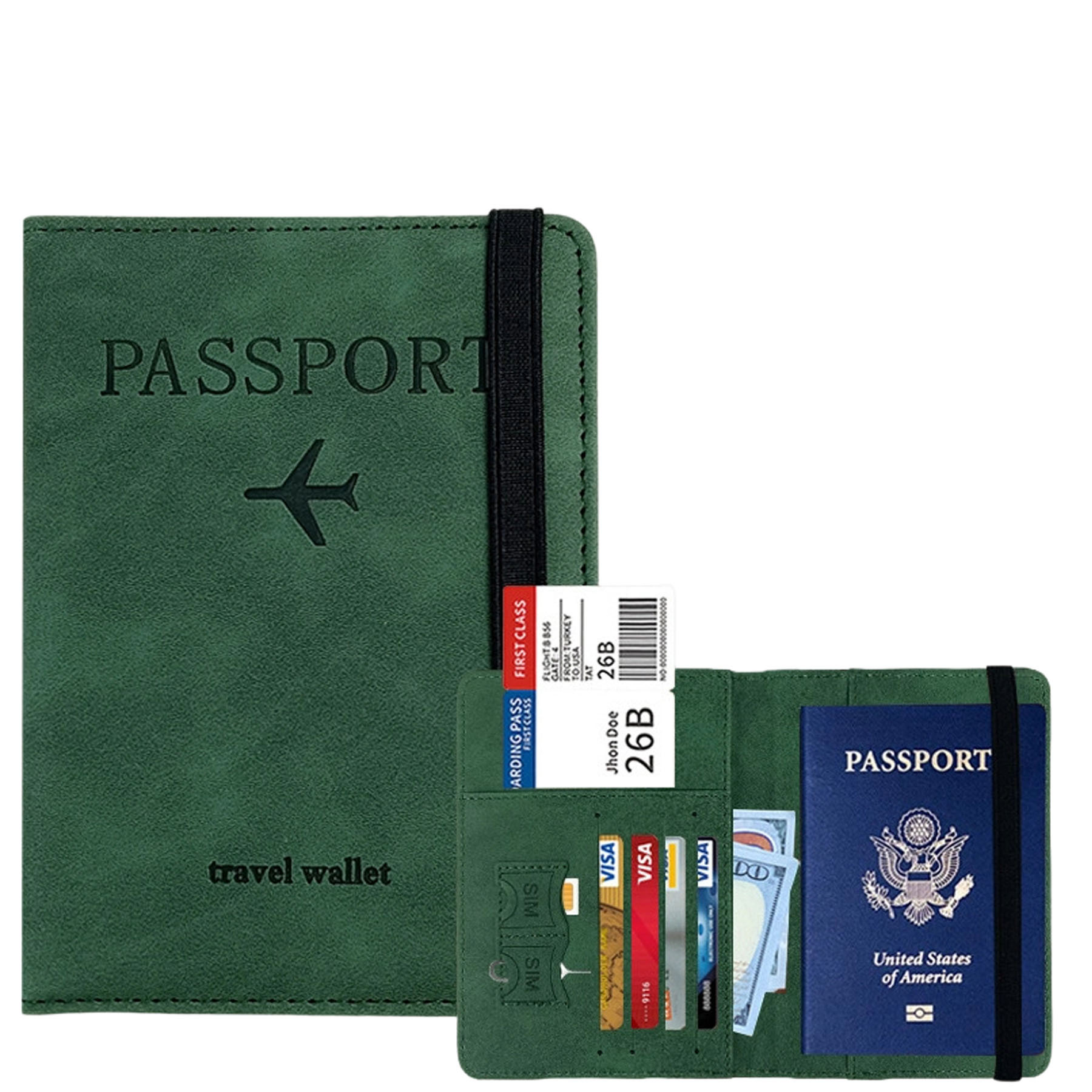 PU Leather Passport and Document Holder
