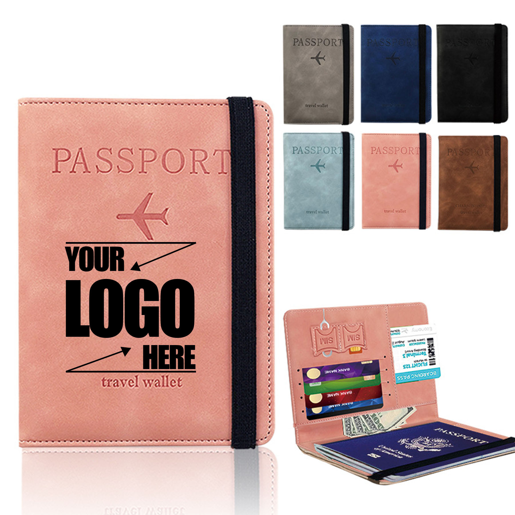 PU Leather Passport and Document Holder