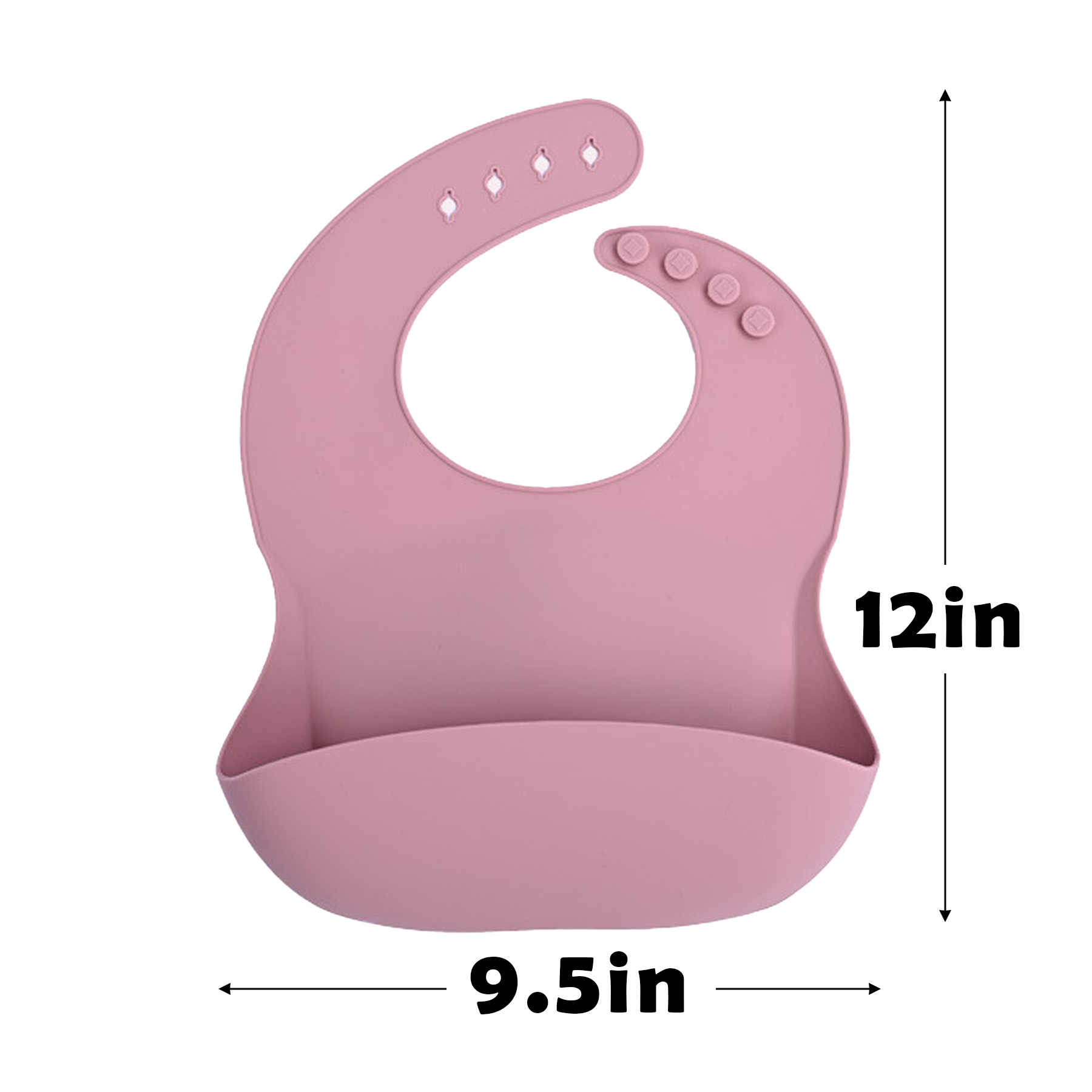 Cute Silicone Baby Bib with Food Catcher Pocket
