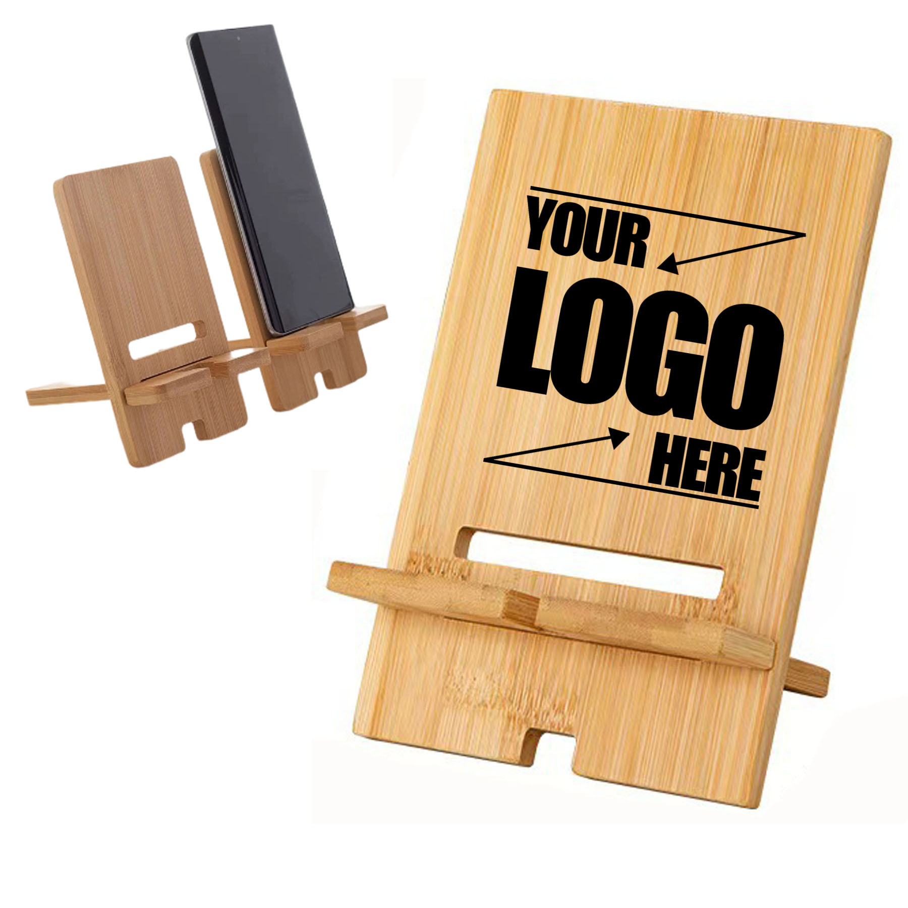 Bamboo And Wood Phone Stand