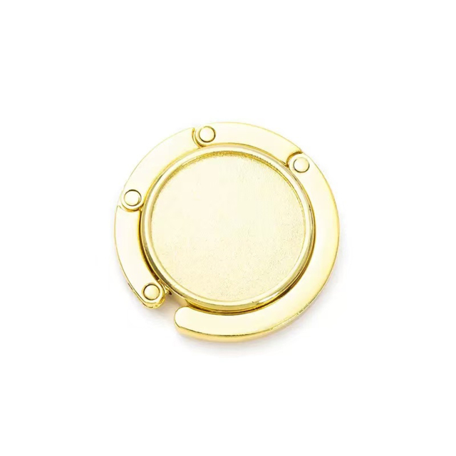 Metal Table Side Round Foldable Handbag Hanger