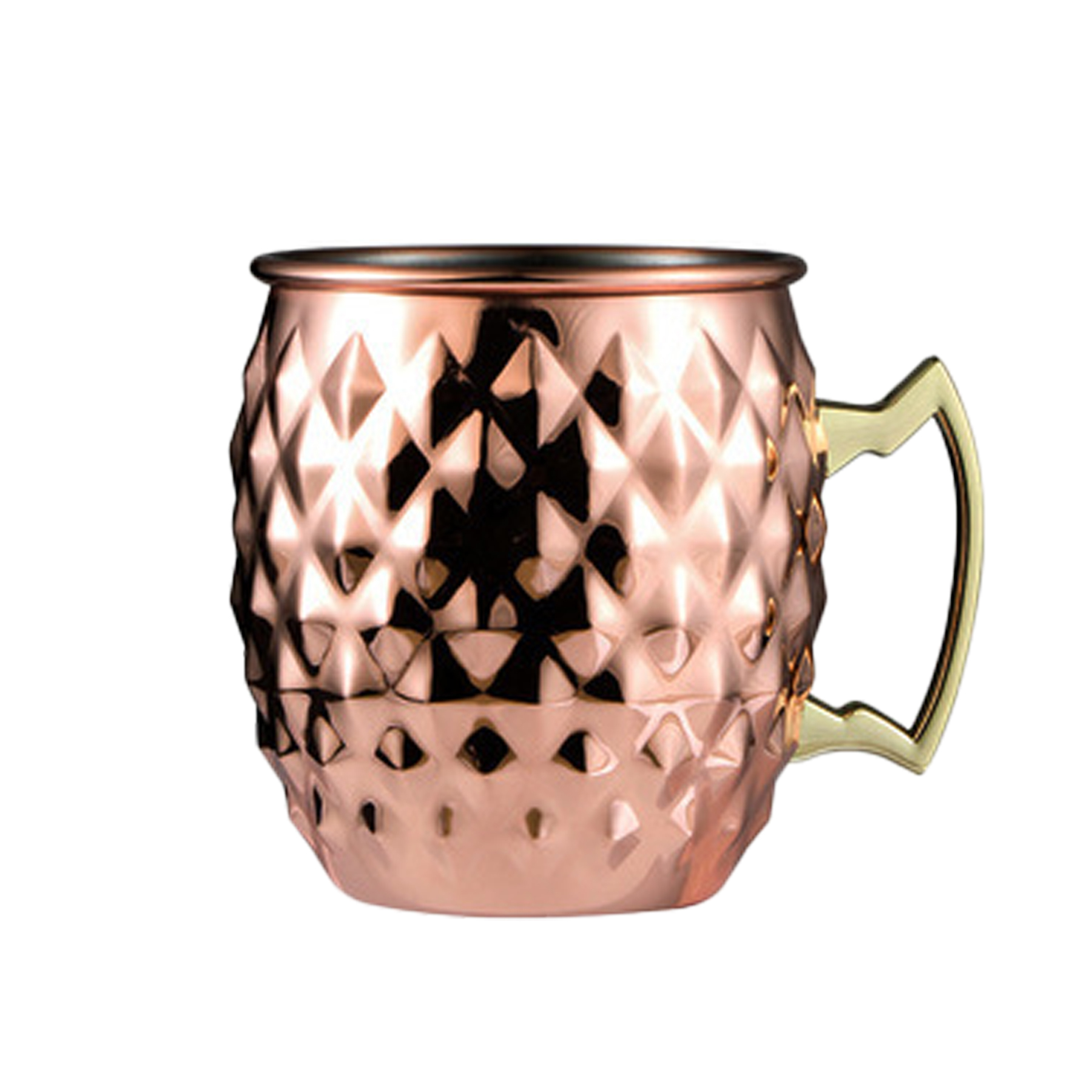 18OZ Hammered Copper Plated Stainless Steel Moscow Mule Mug