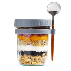 Leakproof Mason Jar Breakfast Oatmeal Cup