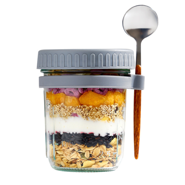 Leakproof Mason Jar Breakfast Oatmeal Cup