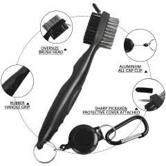 Golf Brush with Retractable Carabine