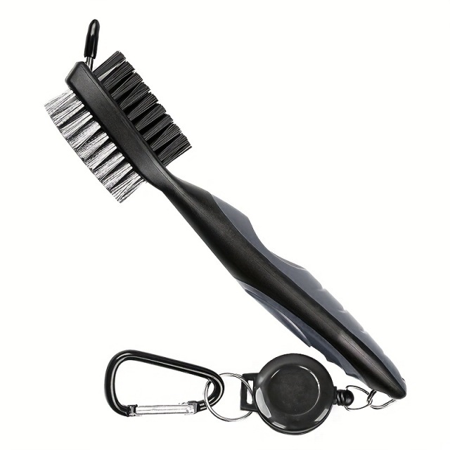 Golf Brush with Retractable Carabine