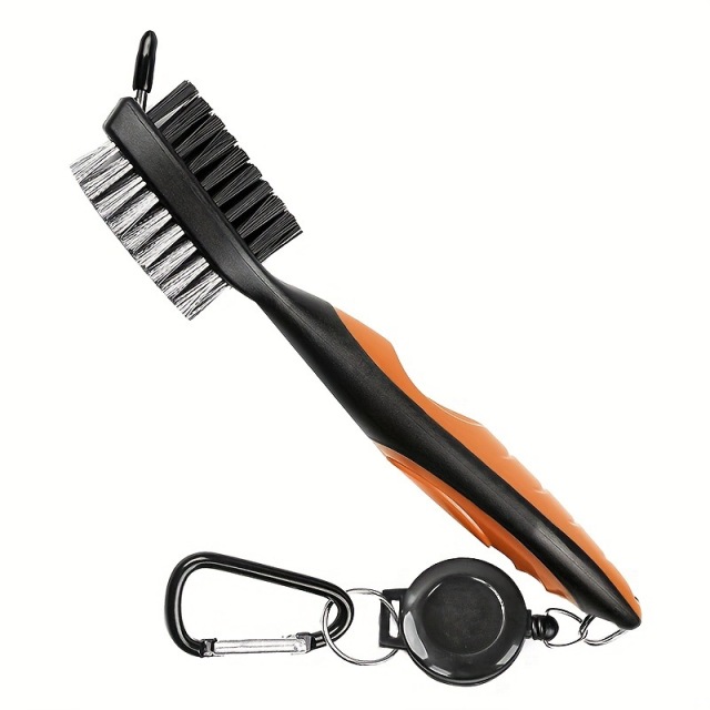 Golf Brush with Retractable Carabine