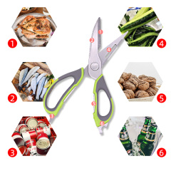 Multi-Functional Kitchen Scissors With Magnetic Blade Cover